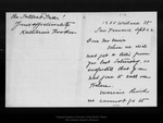 Letter from Katharine Hooker to John Muir, [1909] Sep 22. by Katharine Hooker