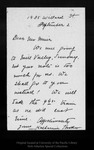 Letter from Katharine Hooker to John Muir, [1909 ?] Sep 2. by Katharine Hooker