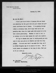 Letter from W[illia]m H. Taft to John Muir, 1910 Jan 14. by W[illia]m H. Taft