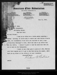 Letter from Richard B. Watrous to William F. Bade, 1910 Jul 11. by Richard B. Watrous