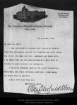 Letter from Henry Fairfield Osborn to John Muir, 1912 Oct 23. by Henry Fairfield Osborn