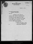 Letter from Edwin D. Ward to William F. Bade, 1912 Oct 4. by Edwin D. Ward