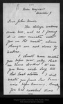 Letter from Katharine Hooker to John Muir, [1911 ?] Mar 9. by Katharine Hooker