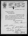 Letter from John Muir to Vernon L. Kellogg, 1911 Apr 20. by John Muir