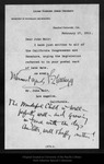 Letter from V[ernon] Kellogg to John Muir, 1911 Feb 17. by V[ernon] Kellogg