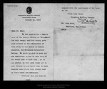 Letter from F[ranklin] S[herman] Hoyt to John Muir, 1914 Jan 31. by F[ranklin] S[herman] Hoyt