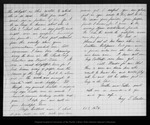 Letter from May F.Benton to John Muir, 1883 Nov 3. by May F.Benton