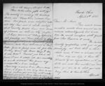 Letter from A[nnie] K[ennedy] Bidwell to John Muir, 1881 Apr 8. by A[nnie] K[ennedy] Bidwell