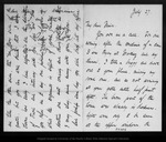 Letter from Sydney V. Smith to John Muir, [ca 1882 ] Jul 27. by Sydney V. Smith