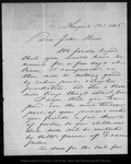 Letter from J[ohn] Strentzel to John Muir, 1885 Aug 14. by J[ohn] Strentzel