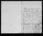 Letter from Galen Clark to John Muir, 1885 Mar 11. by Galen Clark