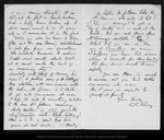 Letter from C. C. Parry to John Muir, 1888 Aug 26. by C C. Parry