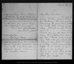 Letter from Janet [Moores] to John Muir, 1890 Mar 4. by Janet [Moores]
