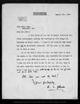 Letter from R[obert] U[nderwood] Johnson to John Muir, 1891 Aug 6. by R[obert] U[nderwood] Johnson