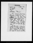 Letter from R[obert] U[nderwood] Johnson to John Muir, 1891 Apr 30. by R[obert] U[nderwood] Johnson