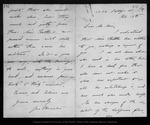 Letter from J[oseph] Worcester to John Muir, [1893] Feb 18. by J[oseph] Worcester