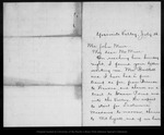 Letter from R[obert] M. Price to John Muir, [1892] Jul 26. by R[obert] M. Price