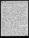 Letter from John Muir to [Robert Underwood] Johnson , 1900 Mar 5. by John Muir