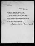 Letter from Theodore Roosevelt to John Muir, 1903 May 19. by Theodore Roosevelt