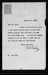 Letter from W[illiam] B[elmont] Parker to John Muir, 1903 Jan 15. by W[illiam] B[elmont] Parker