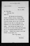 Letter from G[eorge] A[rchibald] Clark to John Muir, 1903 Jan 3. by G[eorge] A[rchibald] Clark