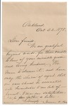 Letter from Jeanne Carr to "Friends," 1875 Oct 22 by Jeanne Carr