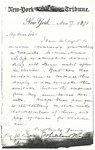 Letter from [John Daniel] Runkle to John Muir, 1871 Nov 7 by John Daniel Runkle
