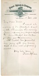Letter from Issac Upham to John Muir 1890 Nov 1 by Issac Upham