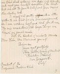 Letter from Olga Zeller to John Muir [1905?] by Olga Zeller
