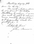 Letter from John Muir to Mr. W. M. Sell, 1909 Aug 24 by John Muir