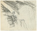 Yosemite National Park - Canyons - Tuolumne - probably of Muir and others at Waterwheel Falls ( Drawing from verso of Grand Mountain drawing, ) by John Muir