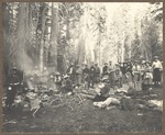 John Muir (third from left) with Sierra Club at Porcupine Flat, Yosemite National Park, California by William F. Belfrage