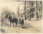 Miss Jaggard and John Muir at Trout Meadow, Sequoia National Park, California