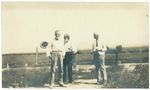 John Muir (center); [Theodore Van Dyke] (left); [John C. Van Dyke] (right)