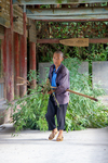 Man carrying bamboo