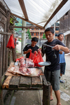 Pig cuts at butcher stall