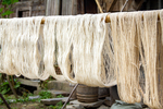 Preparing/drying cotton thread by Marie Anna Lee