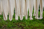 Hung cotton skeins by Marie Anna Lee