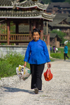 A woman on a road