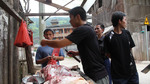 Pig cuts at butcher stall