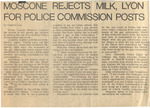Harvey Milk to George Moscone, 26 January 1976