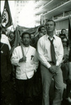 Moscone and Cesar Chavez, [circa 1972]