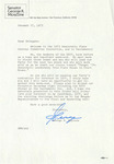 Democratic State Central Committee Convention Welcome Letter by George Moscone