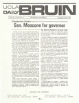 Senator Moscone For Governor endorsement by The Daily Bruin