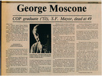 George Moscone, COP graduate ('53), S.F. Mayor, dead at 49 by University of the Pacific