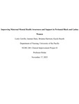 Improving Maternal Mental Health Awareness and Support in Perinatal Black and Latina Women by Jasman Hans, Lesly Carrillo, Kayla Huynh, and Brianna Harrison