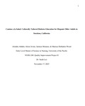 Camino a la Salud: Culturally Tailored Diabetes Education for Hispanic Older Adults in Stockton, California by Alondra Aldaba, Alexis Irvine, Jazmyn Monares, and Marissa Doblados-Wood