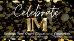 OER celebration promotional image by Library and Learning Center