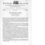 The Pacific Historian, Volume 01, Number 2 (1957)
