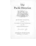 The Pacific Historian, Volume 05, Number 4 (1961)